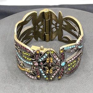 Heidi Daus Dancing Dragonfly Crystal encrusted bracelet watch